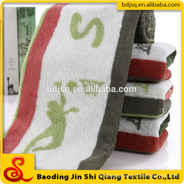 100% cotton yarn dyed standard terry sports bath towel size